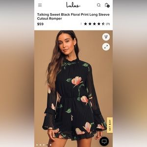 Lulus floral romper. Only worn once